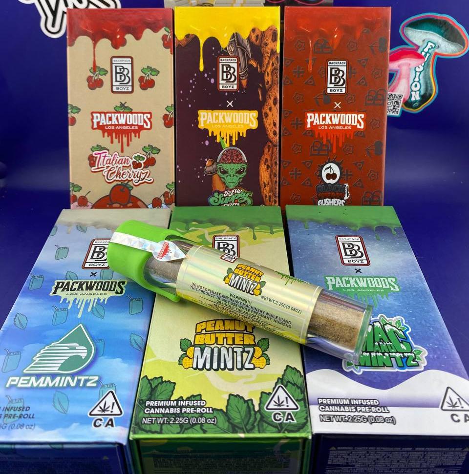 backpackboyz packwoods premium infused cannabis preroll